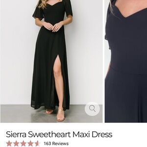Baltic Born Black Maxi Dress with Slit
